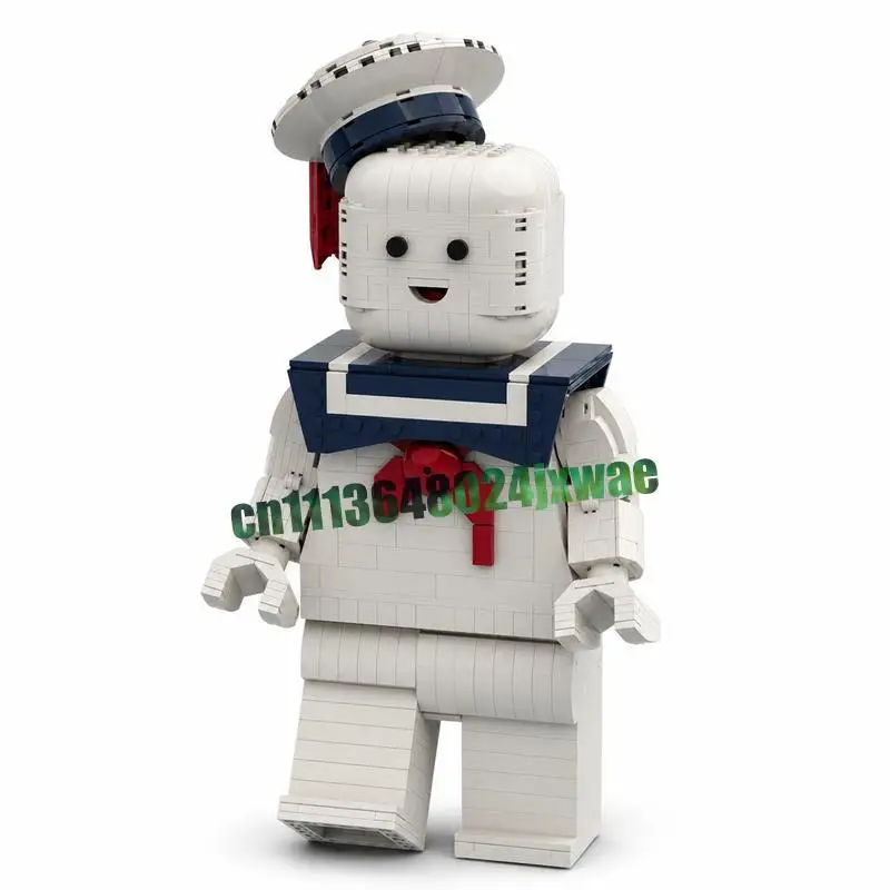 

NEW 830Parts White Cartoon Giant Mascot Figure Details Static Display Building Blocks MOC Model DIY Assembly Gift For Collector