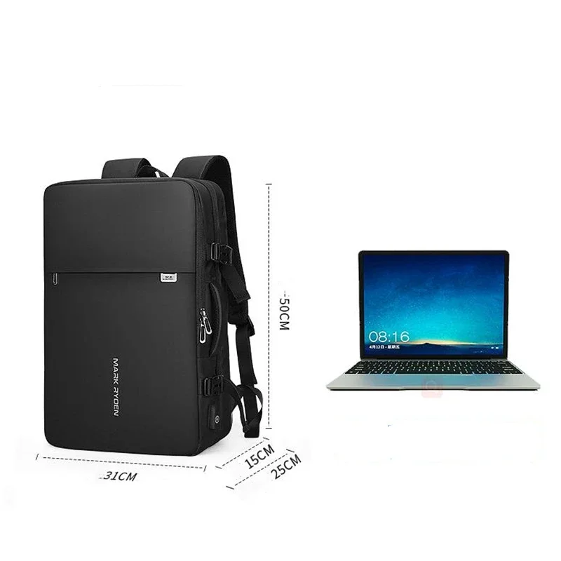 Mark Ryden 17 pollici Laptop Anti-ladro Mochila Zaino da uomo Ricarica USB Borsa da viaggio spaziale multistrato