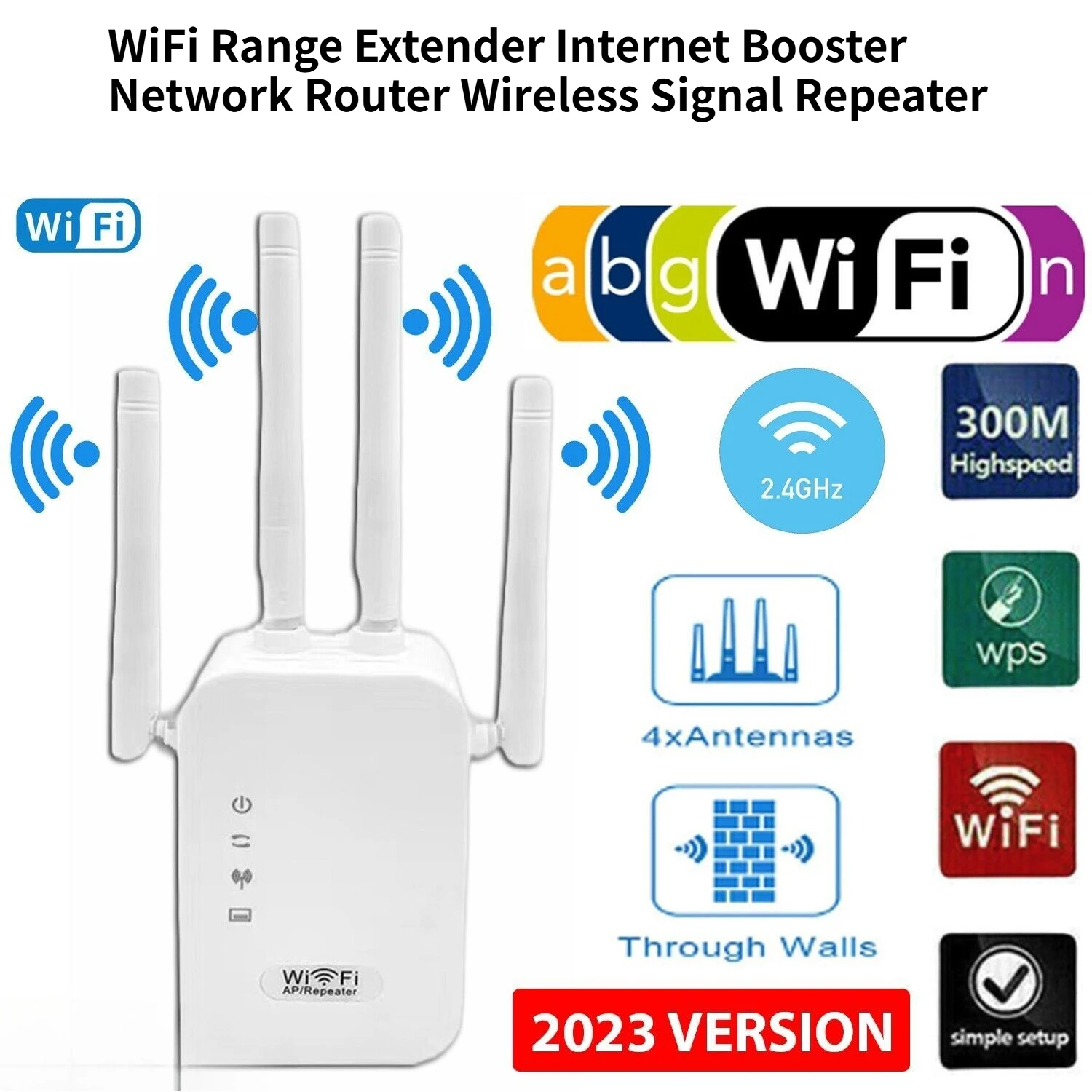 WiFi Range Extender Internet Booster Network Router Wireless Signal Repeater