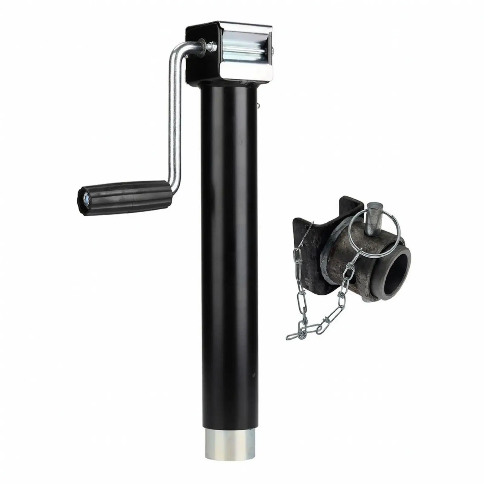 Trailer Support Leg with Hand Crank Heavy-Duty 2000 Lb Load, Sturdy Steel Body Trailer Jack, for Utility Trailers