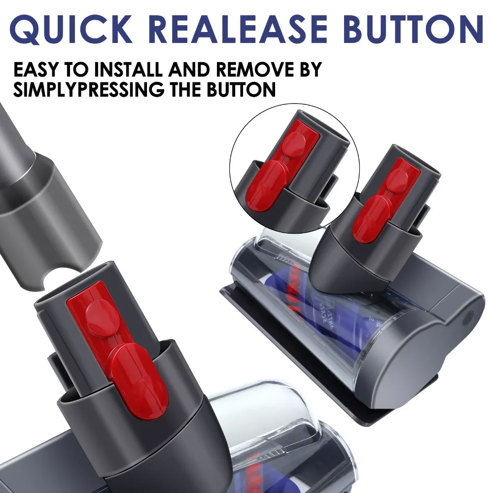 Dyson Mattress Brush Head Electric Dusting Brush for V7 V8 V10 V11 V15 - Anti-Allergy Bed Cleaning Tool with Powerful Suction