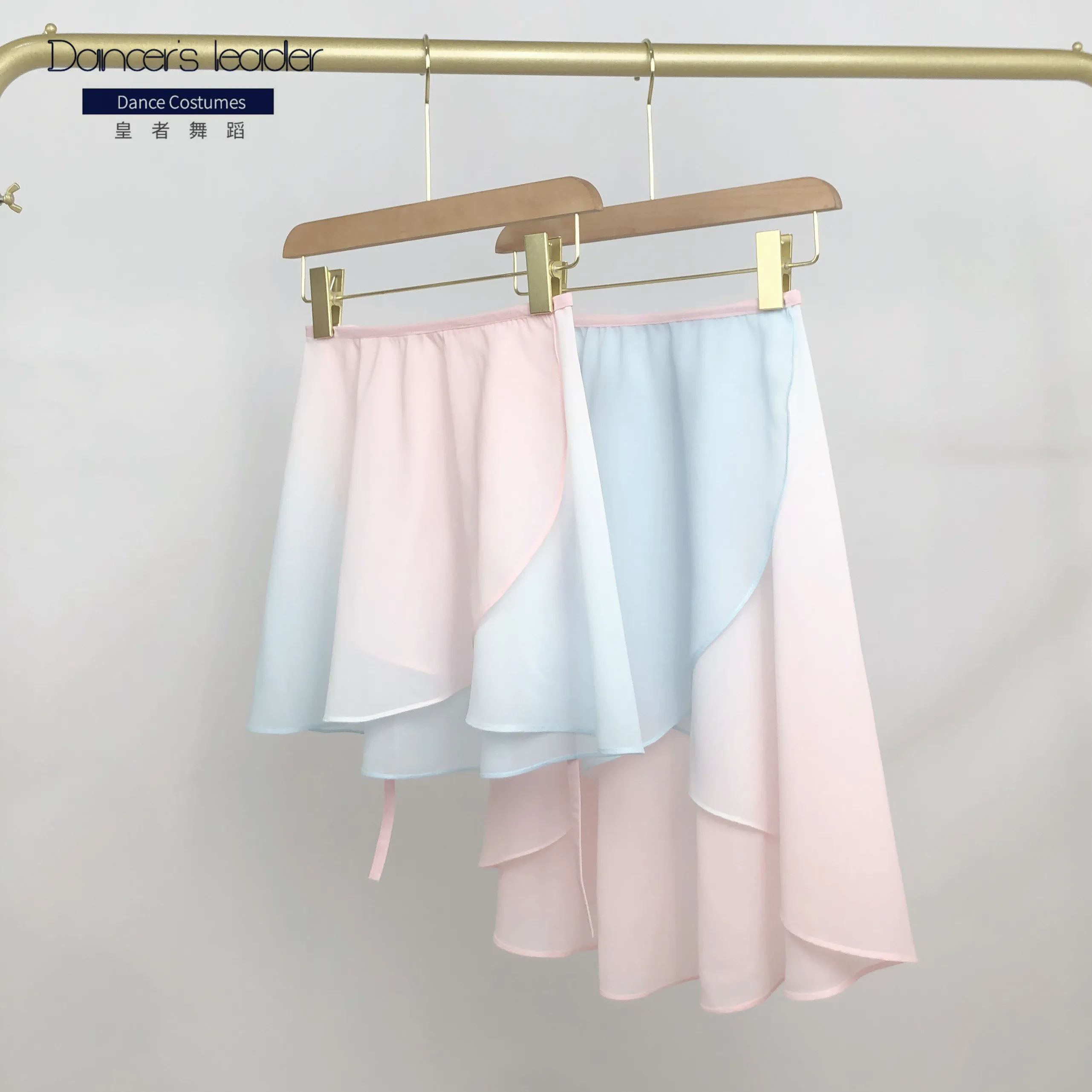 Ballet Short Skirt Gradient Long Skirt Adult Chiffon Women's Dance Skirt Gymnastics Practice Skirt Adult Ballet Lyric Skirt