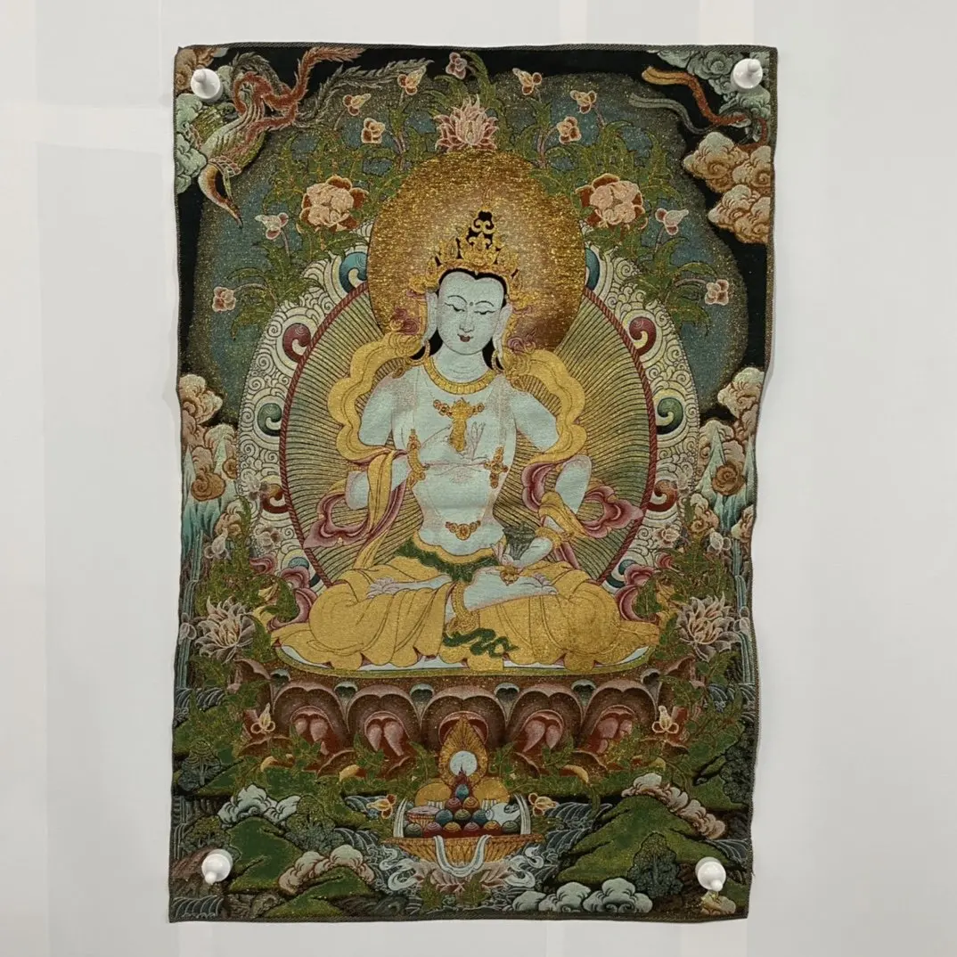 Diamond Embroidery Buddhist Portrait Cross Stitch White Tara Buddha Mural Canvas Painting Wall Decoration Painting