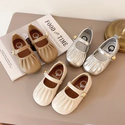 Unishuni ragazze scarpe eleganti principessa Mary Jane ballerine Design antirughe bambino suola morbida scarpe Casual bambini scarpe in pelle PU