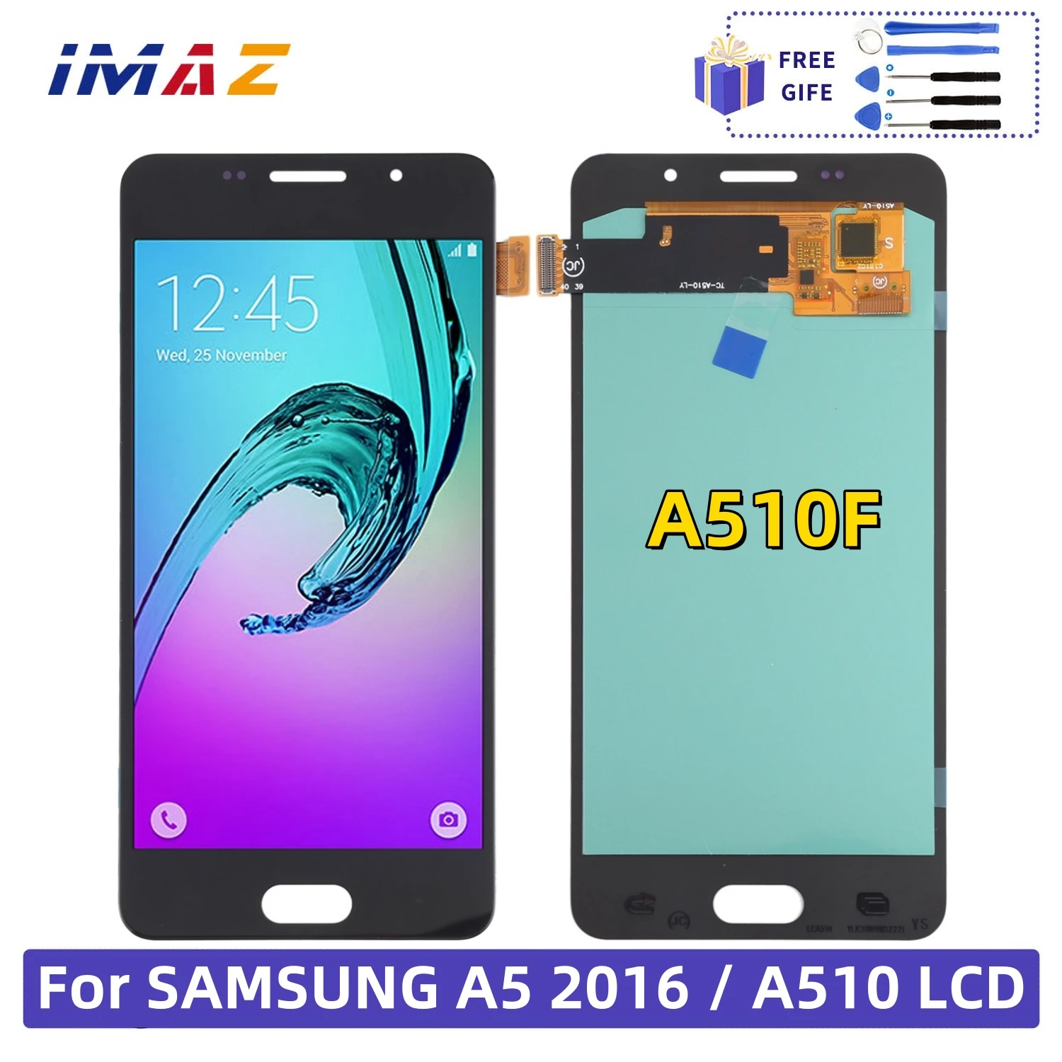 5.2'' High Quality For SAMSUNG A5 2016 A510 A510F A510M SM-A510F LCD Display Touch Screen Digitizer Assembly For SAMSUNG A510F