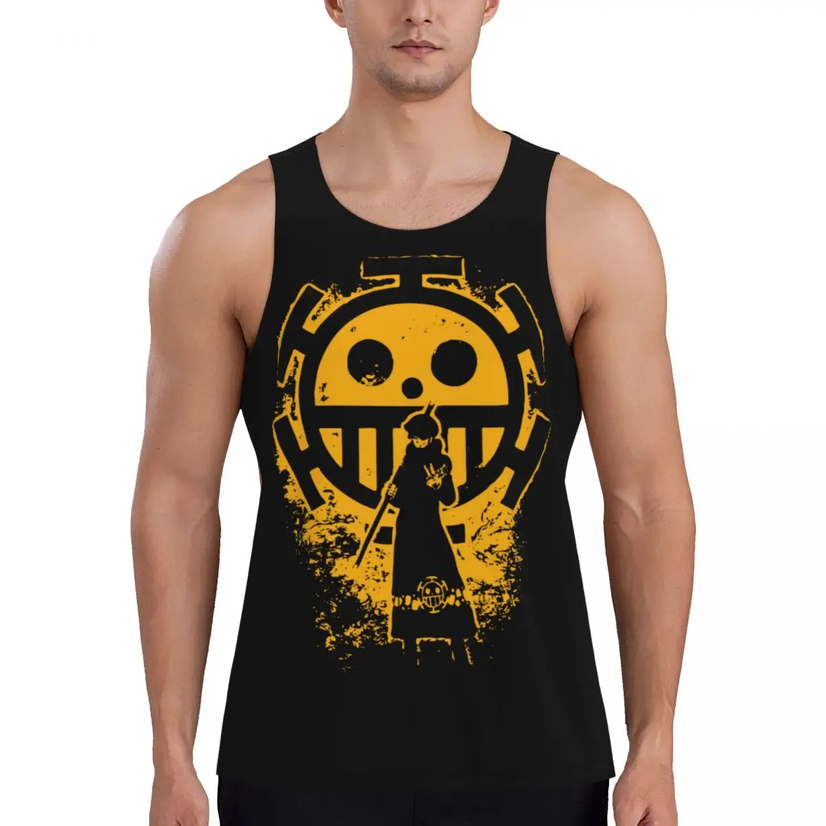 Op-Op – débardeur de compression pour hommes, vêtements de gymnastique, Trafalgar Law One Piece, vêtements d'anime, vêtements de musculation, de Fitness, d'exercice