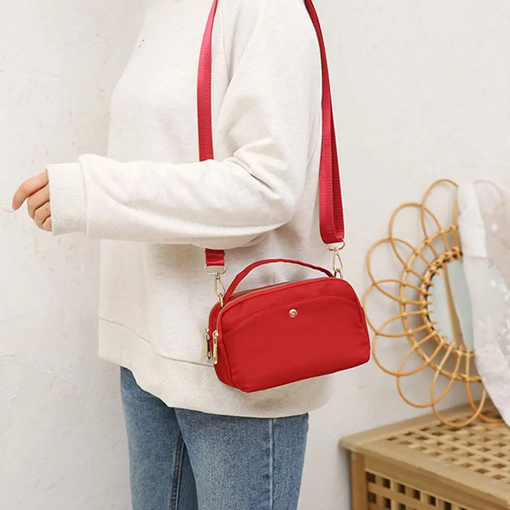 Women Nylon Shoulder Bag Waterproof Zipper Handbags Female Large Capacity Crossbody Bags