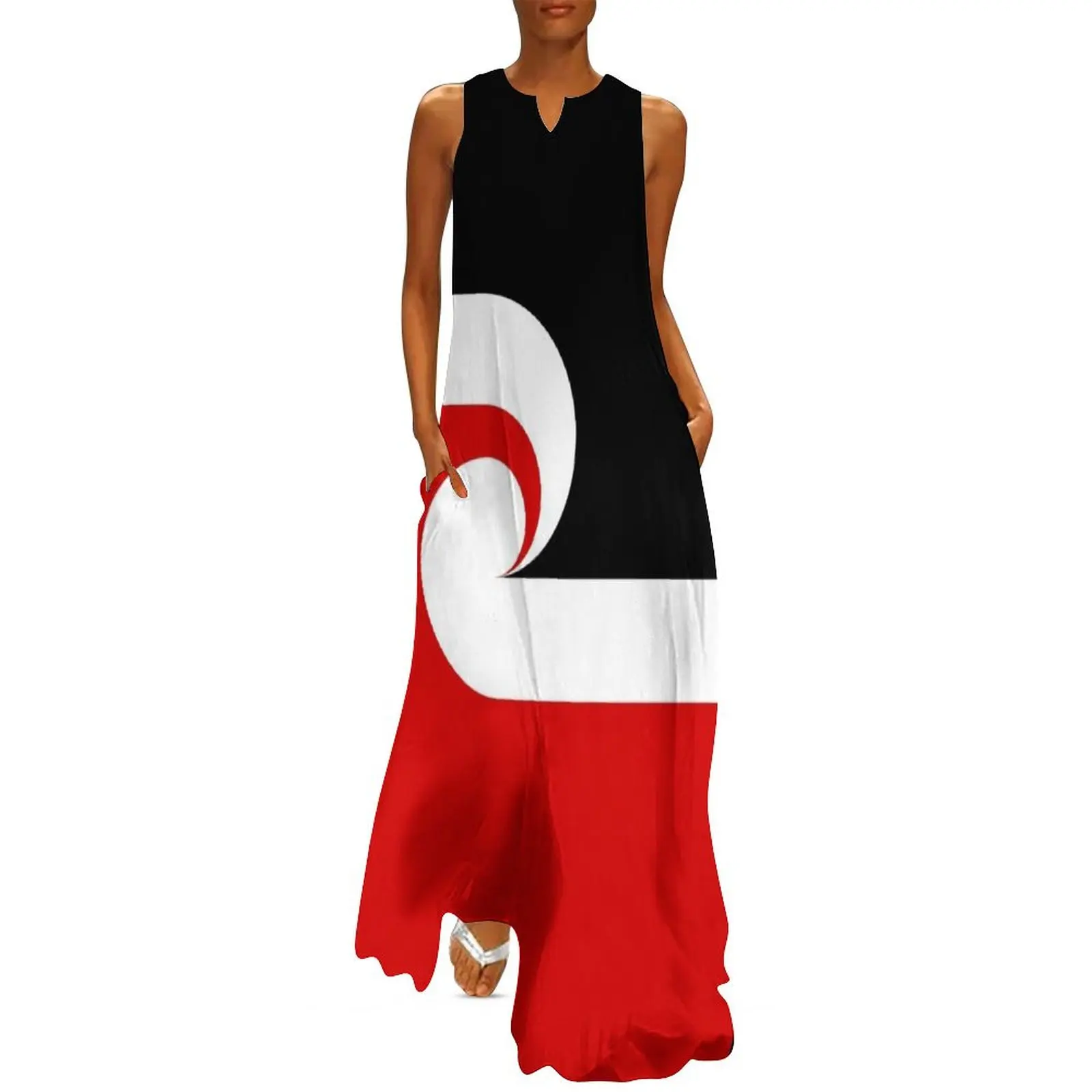 

Tino Rangatiratanga Flag Long Dress dress party evening elegant luxury celebrity dresses for official occasions Dress