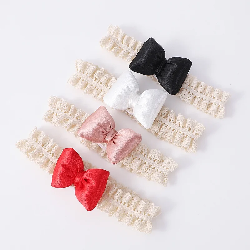 Lovely Bow Baby Headband Socks Set Non Slip Cotton Princess Sock Newborn Hair Band Infant Girl Hair Accessories Gift