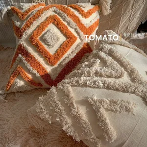 Bohemian embroidery pillow pillow cushion, tuber geometry, long pillowcase, personalized living room, sofa, home decoration 10 Main Sales Boho Cushion Cover - №7