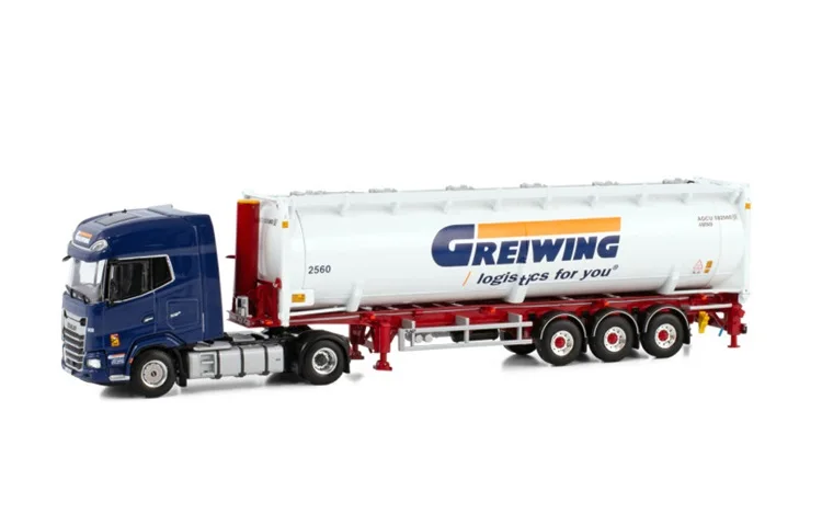 

WSI 1:50 Scale DAF XG+ 4X Axle Tractor,Logistic Container Tank Transport Truck Vehicle Diecast Toy Model,GREIWING 01-4176