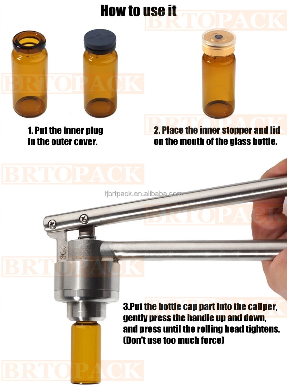 2025 Promozione Palmare Piccolo Manuale Tappo di Bottiglia Fiala Piegatrice 20mm 15mm 13mm Semiautomatico 1 Anno per Alimenti Bevande Chimiche