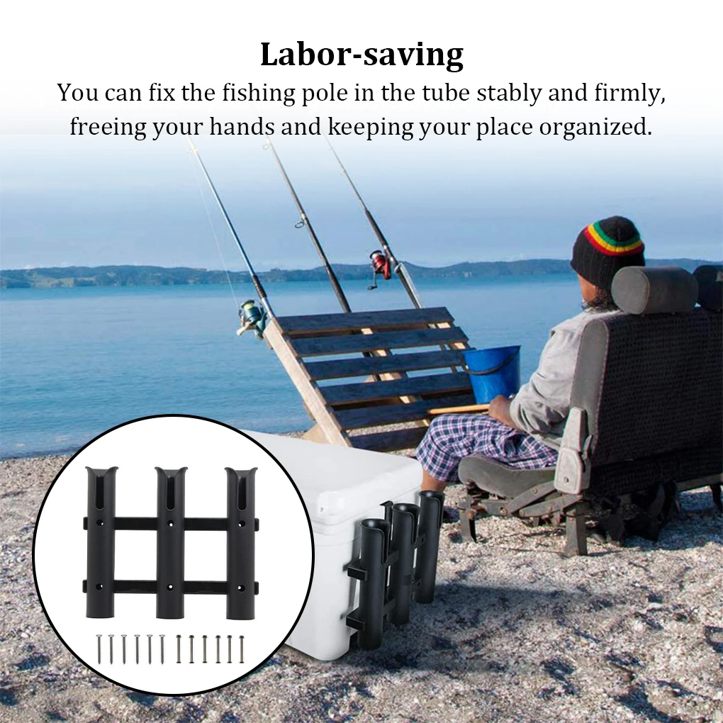 

Держатель для хранения удочки, уличная пластиковая стойка для удочки, многоразовое крепление, экономичный органайзер для переноски трубок без помощи рук