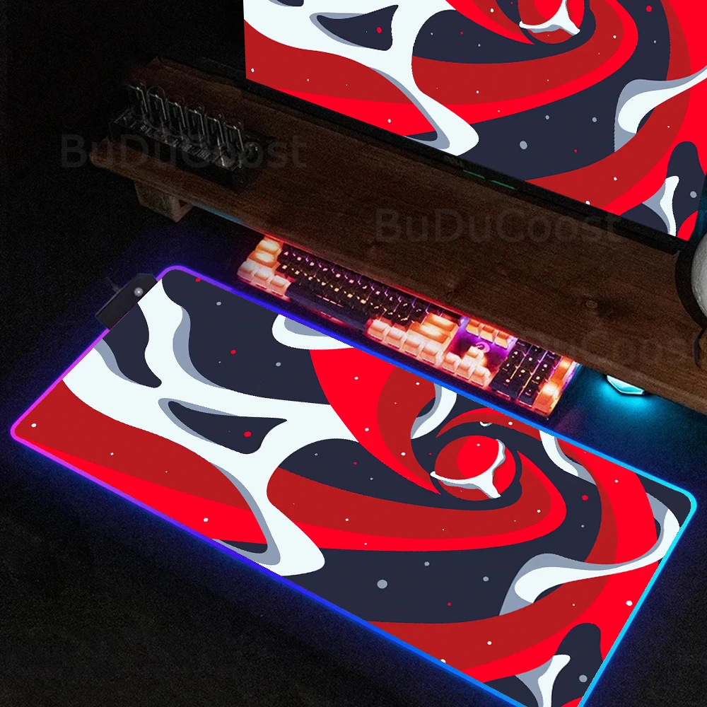 

fluid Table mat luminescence Mouse Pad HD print 400x900 mouse pad RGB backlight computer Large size gaming accessories mouse pad