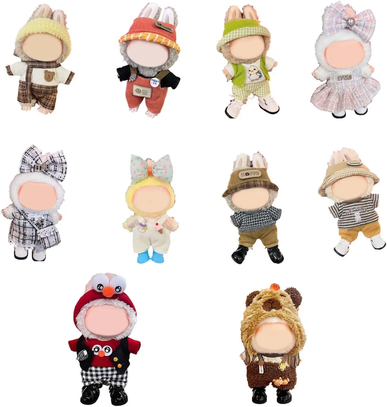 

17CM Doll Clothing For Labubu(NO Doll) High-end Labab doll sets and accessories Trendy and Stylish outfit (4 PCS)