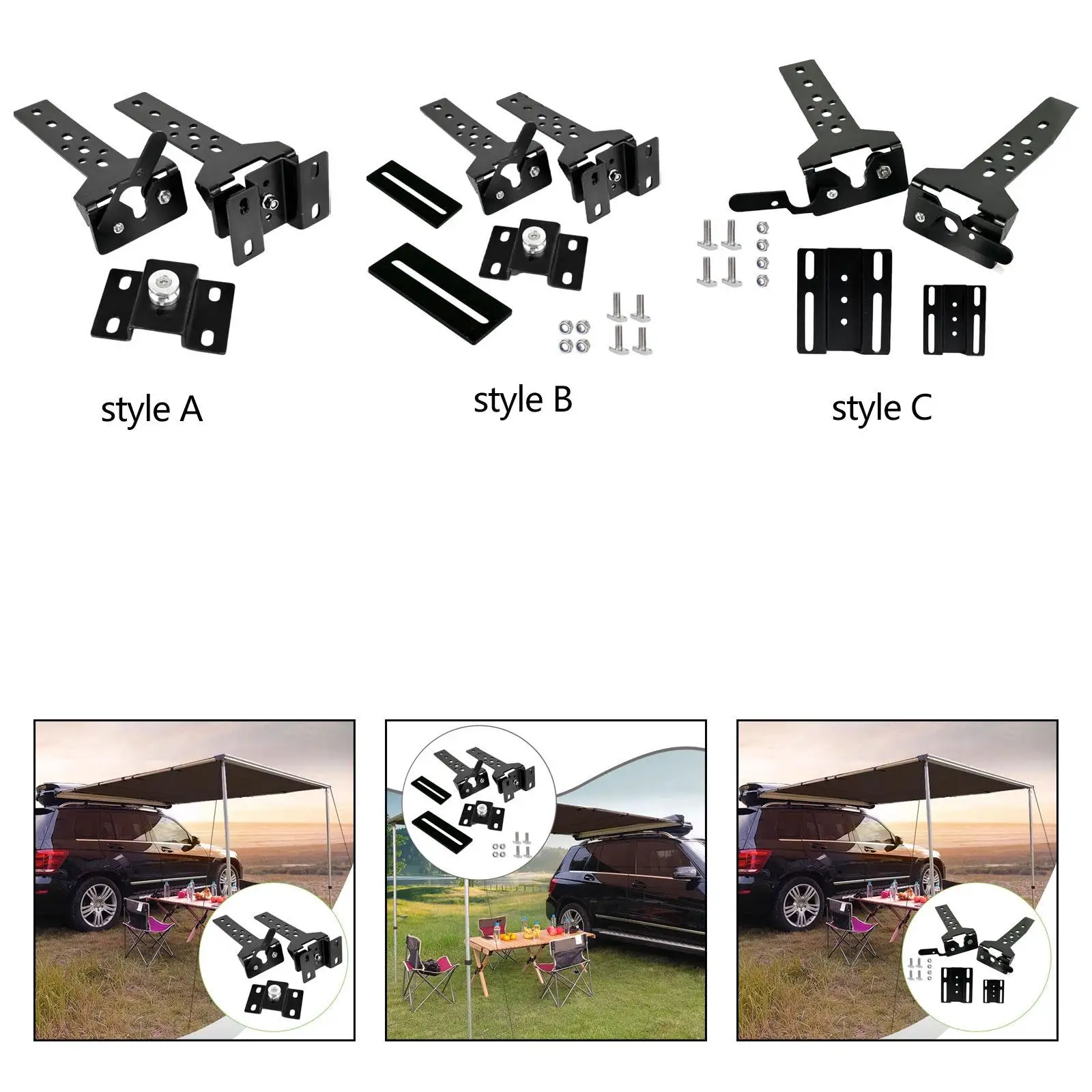 

Комплект быстросъемных креплений для автомобильного тента: зажимы для бокового крепления, набор фиксаторов, уличный опорный комплект для кемпинговой палатки