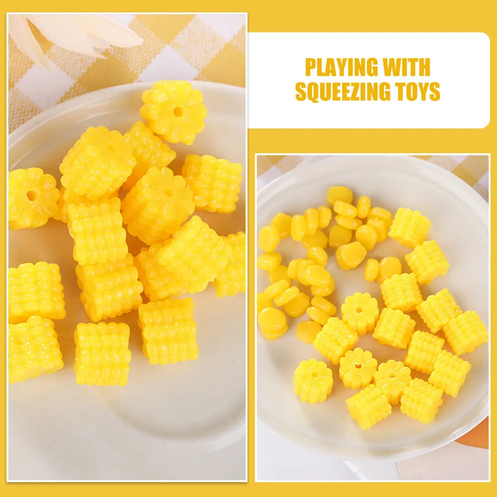 20Pcs Mini Corn Stress Relief Squeeze Decompression Stretchy Corn Shape Small Funny Household Stress Relief Item
