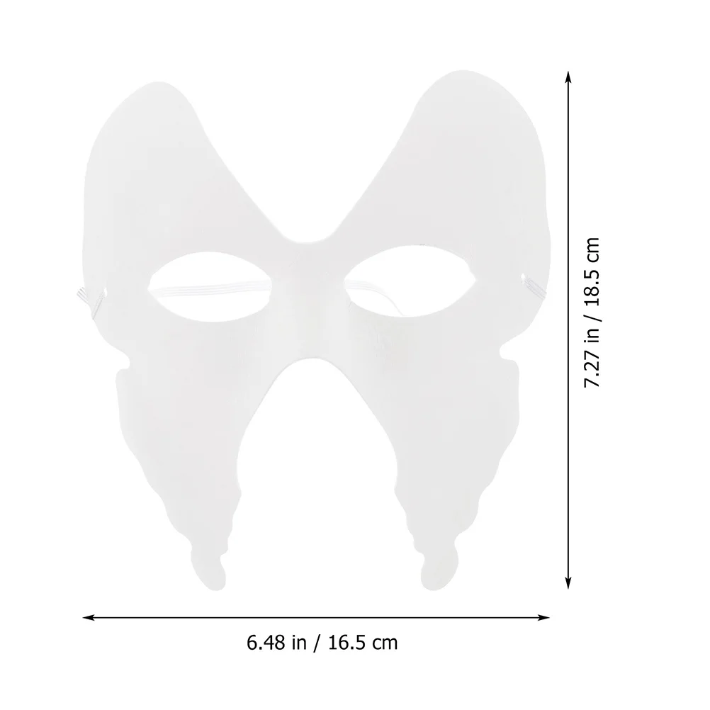 1 قطعة أقنعة الفراشة البيضاء فارغة DIY بها بنفسك صياغة الاطفال المشاريع الفنية حفلة الهالوين تفضل قناع تنكر السائبة #5