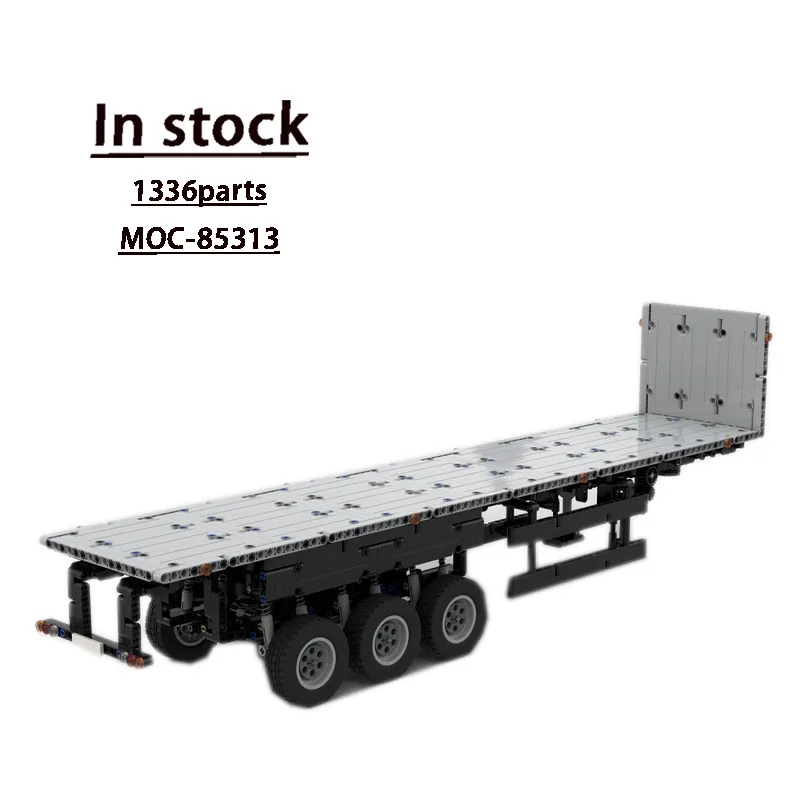 

MOC-85313 бортовый прицеп, модель строительных блоков для грузовика, фургона 1336 деталейMOC, креативные строительные блоки для мальчиков и детей на день рождения, игрушка в подарок