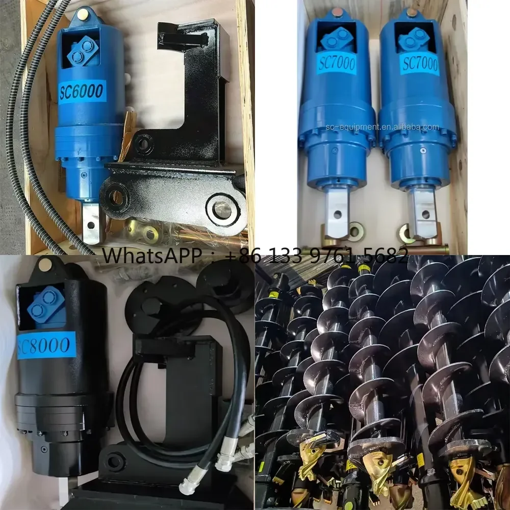 WSQ Hot Sale Mini Excavator Earth Auger Drill Augers Earth Drilling Machine for Excavator Attachments