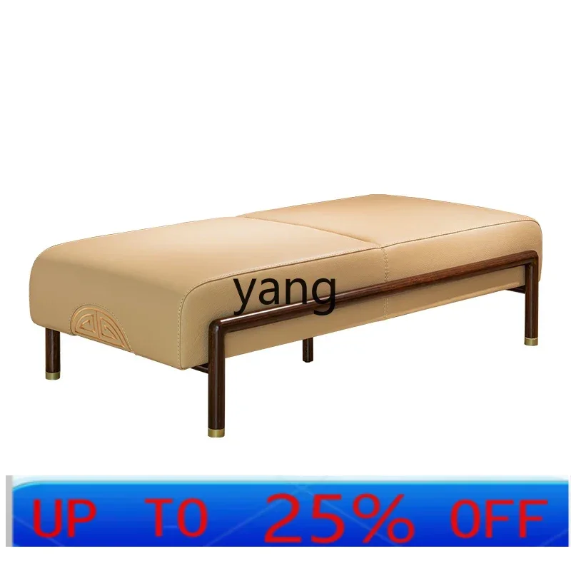 

LMM simple new Chinese ebony sofa stool all solid wood modern light luxury large apartment bench