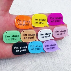 10 pieces of acrylic colorful English chat letter box pendant DIY keychain earrings jewelry pendant accessories