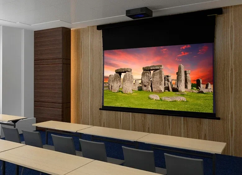 for R 110 inch Ambient Light Rejecting T-prism Motorized Projector Alr Screen for Home Theatre System UST ALR Screen