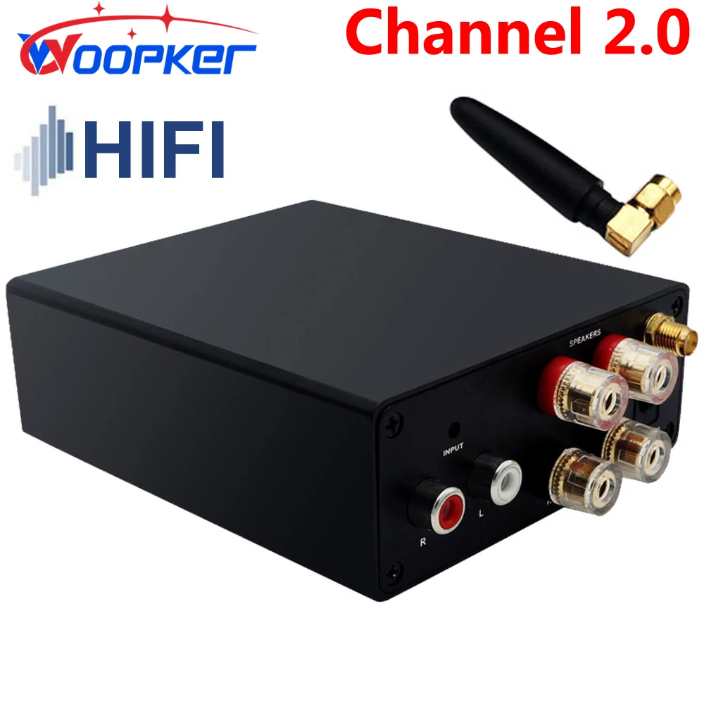 Woopker Digital Amplifier HiFi Class D Receiver CS8673 Bluetooth 5.0 Stereo Audio Amplifiers 100W Bass and Treble Adjustment