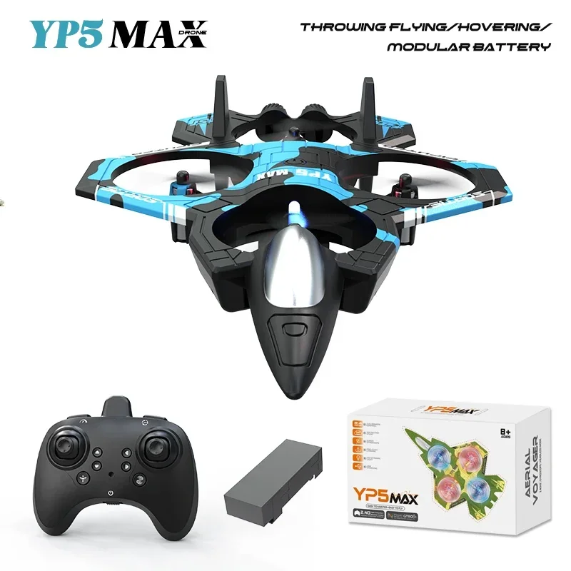 

2.4GHz RC Plane, 4-axis Gyro Remote Control Airplane, 360° Flip Fighter Jet Toy, Helicopter Quadcopter, Easy to Fly RC Glider