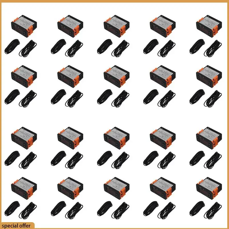 

A68Z 20X ETC-974 Мини-регулятор температуры Холодильник Термостат Регулятор Терморегулятор Термопара NTC Двойной датчик