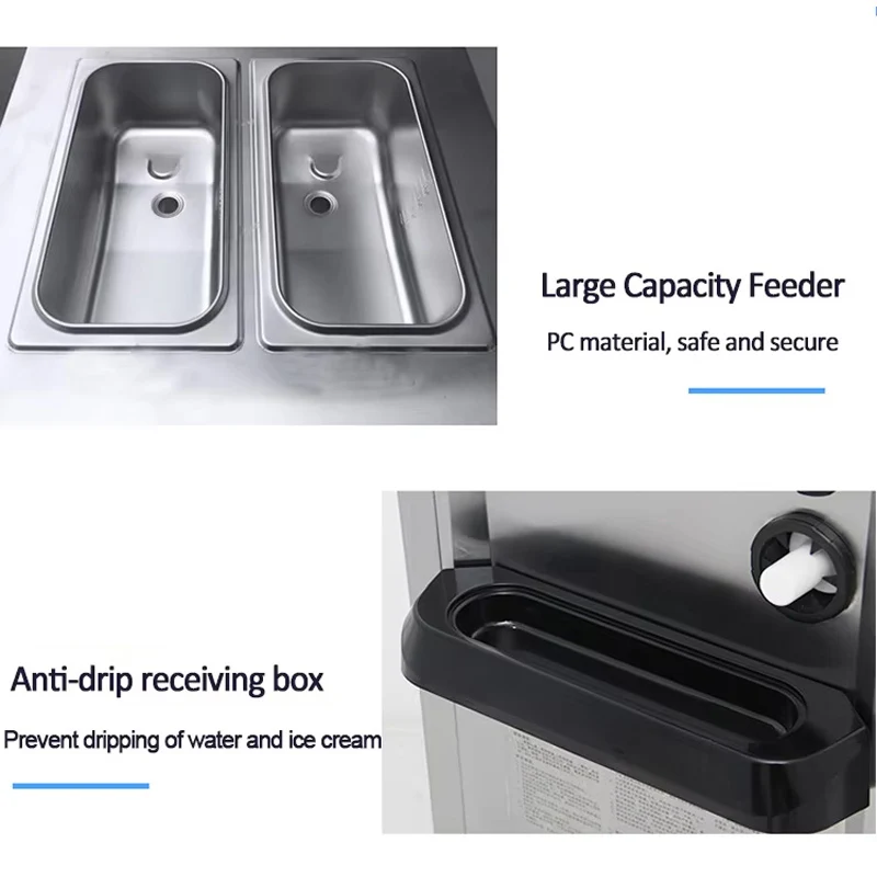 Mini Automatic Table Top Ice Cream Maker for Yogurt Milk Chocolate Soft Ice Cream 3 Flavors New Used Condition Small Price