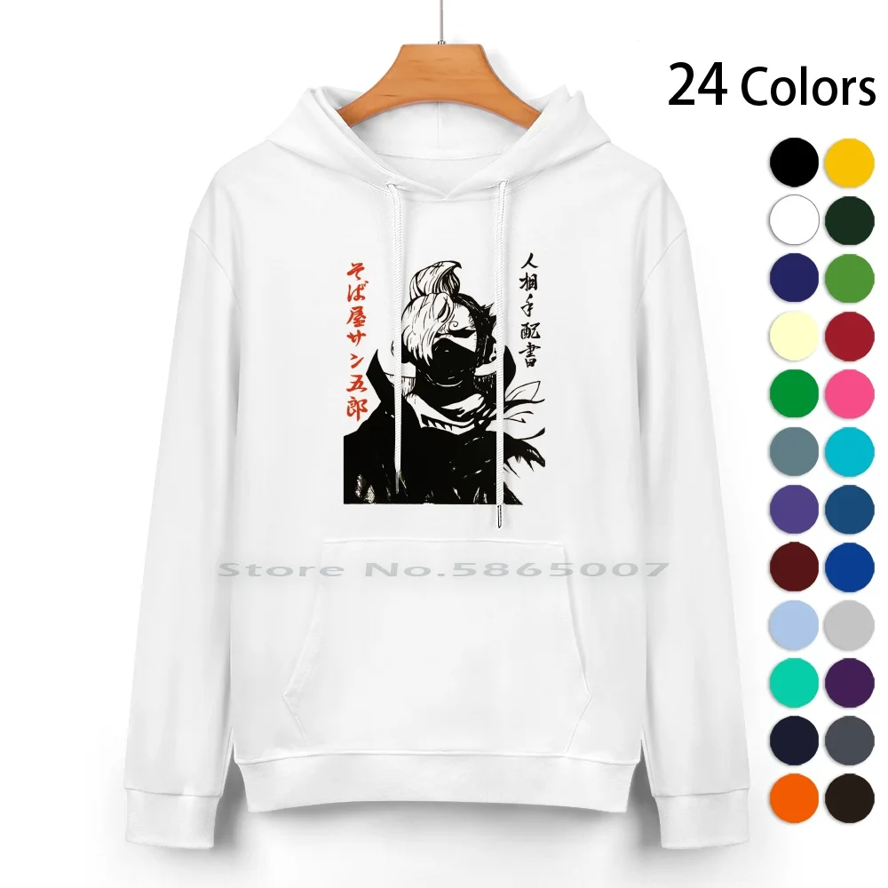 Vinsmoke Sanji Wano Wanted Pure Cotton Hoodie Sweater 24 Colors Zeromanga Zorojuro Wanted Sword Trafalgar Law Jinbei Chopper