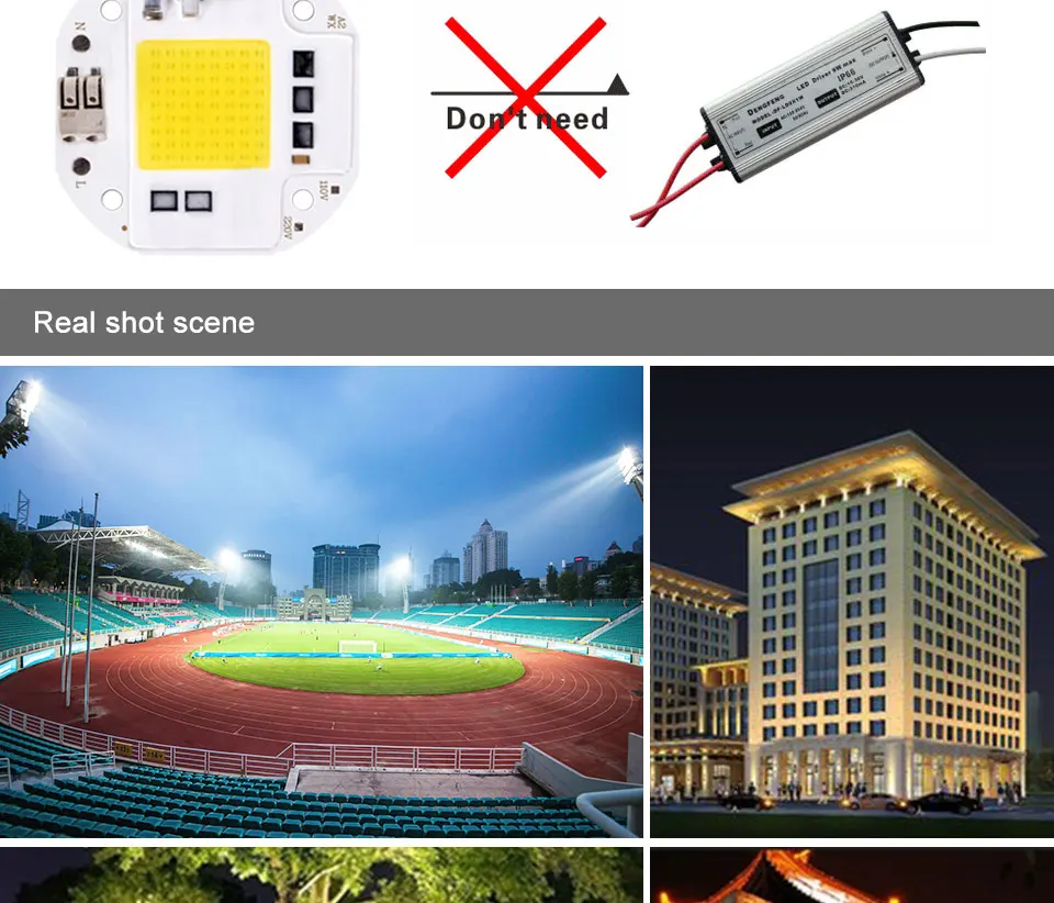 Chip LED COB 100W 220V Per Coltivazione Fai-da-te, Spettro Completo 380-800nm, Base In Alluminio, Durata 30.000 Ore