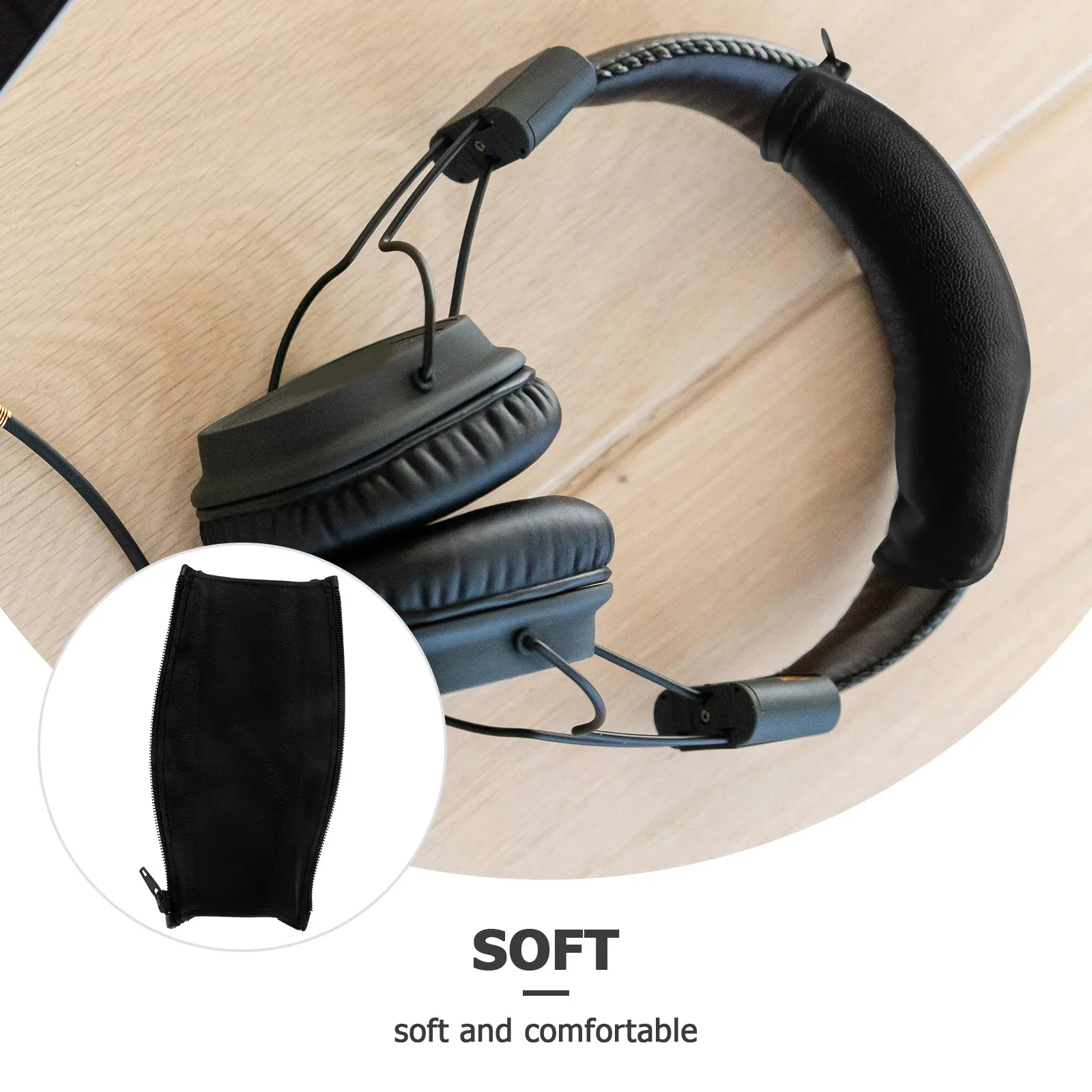 

Headphone Headband Pad Cover Protective Sleeve for 1000XM2 XM3 M4 Black Portable Zipper Replacement Cushion Covers