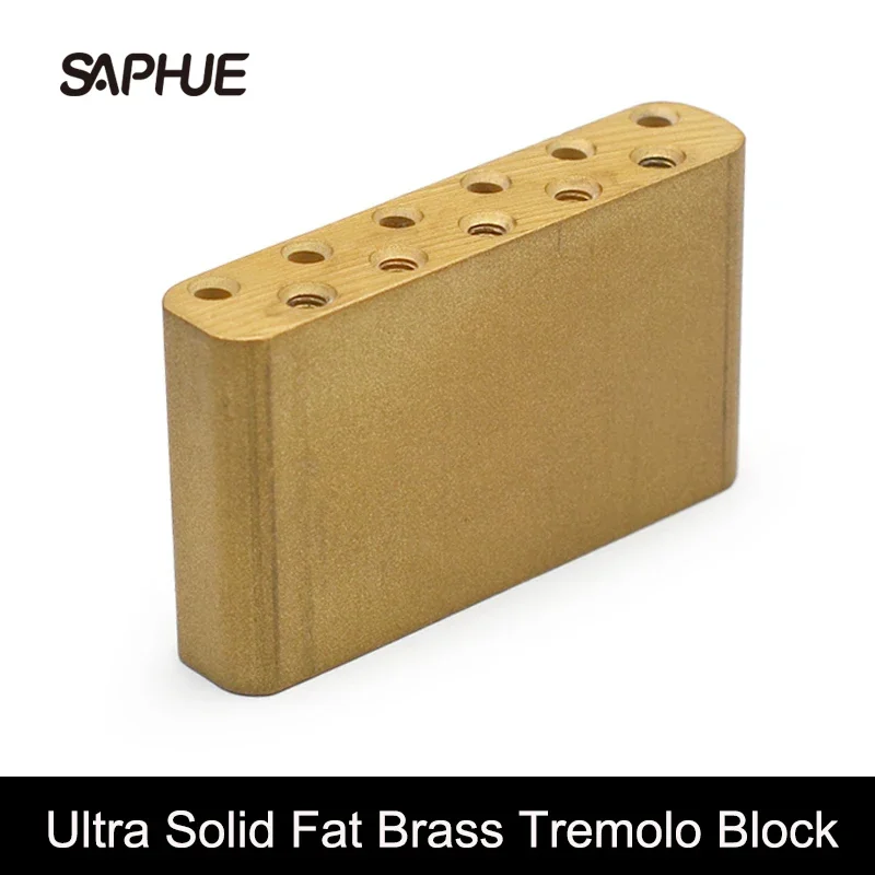 

37.5MM Ultra Solid Fat 10.4MM Brass Tremolo Block for Tremolo Bridge of Electric Guitar 63x13.5x37.5MM Brass