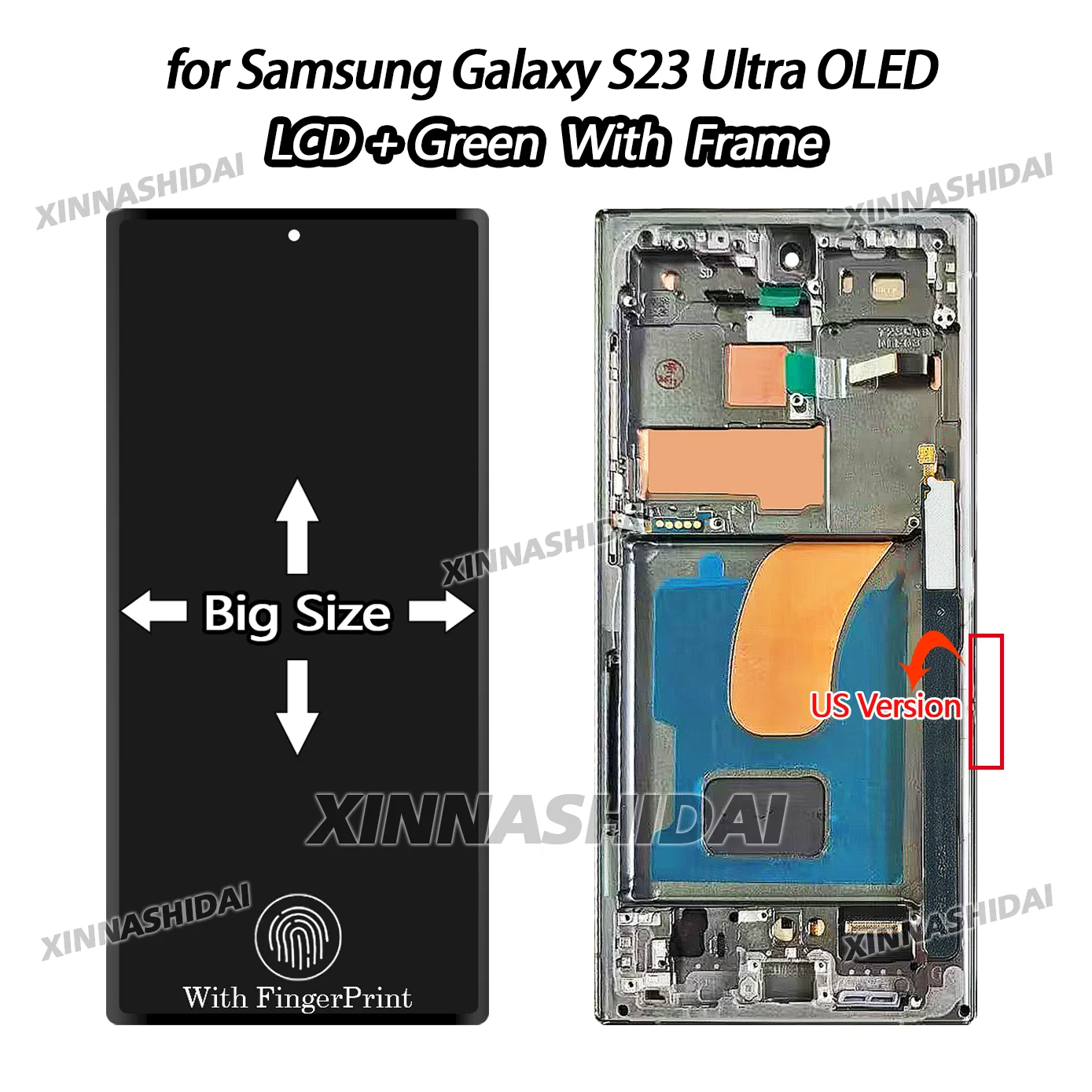 Voor Samsung Galaxy S23 Ultra OLED Big Size LCD Display Digitale Touch Screen Digitizer Vergadering S918B S918U S918W LCD Onderdelen