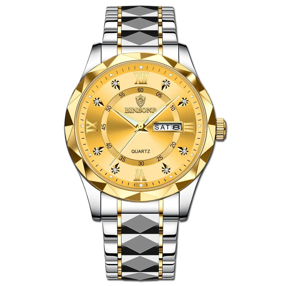 Men's Precise Auto Date Quartz Watch with Luminous Features