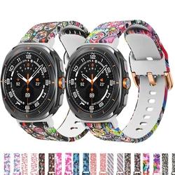 Printing Strap for For Samsung Galaxy Watch 7 Ultrta Replacement Silicone SmartWatch Wristband Bracele correa galaxy watch ultra