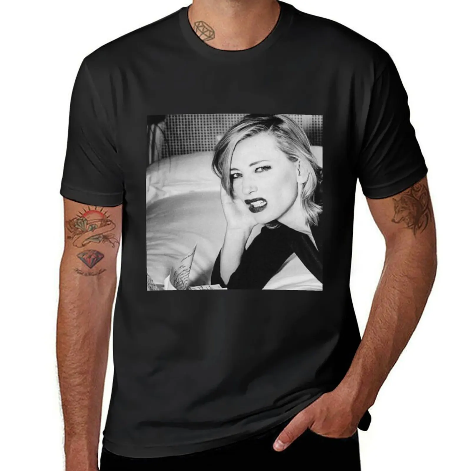 

Cate Blanchett photoshoot T-Shirt Luxury man anime shirt for a boy oversizeds mens shirts graphic tee