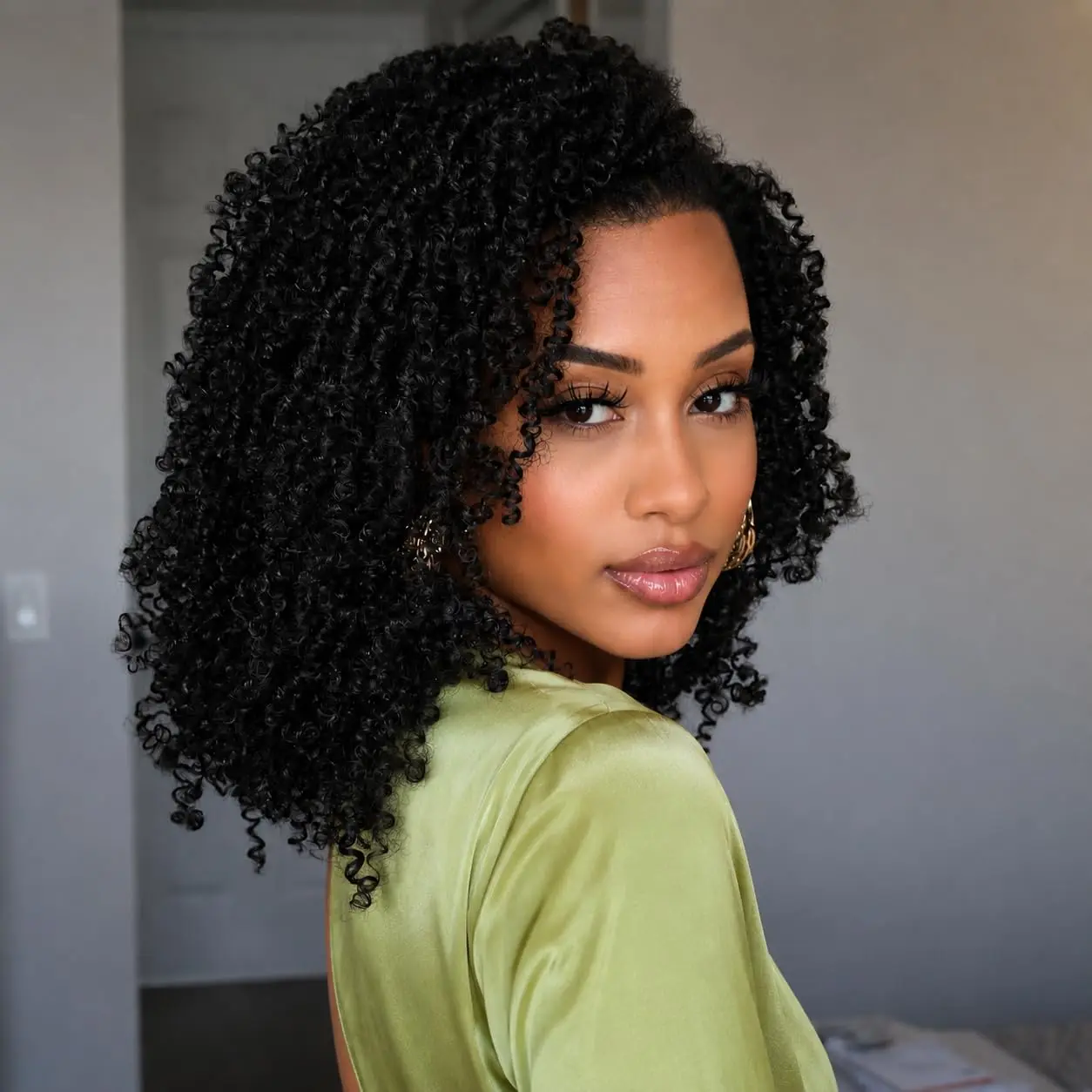 Yanky Twist Crochet Hair 3 Packs Spring Twist Hair Synthetic Senegalese Twist Crochet Hair with Curly Ends for Daily Wear