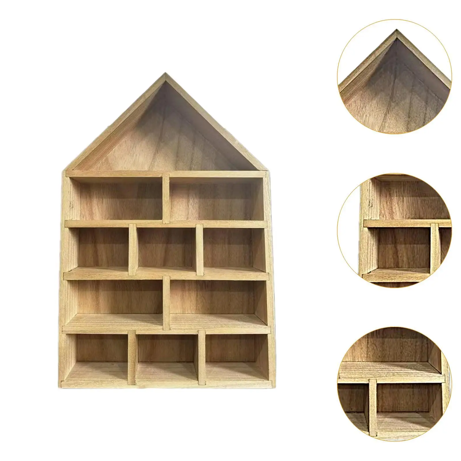 Shadow Box Display Shelf Wood Wall Storage Rack for Doorway Kitchen Entryway