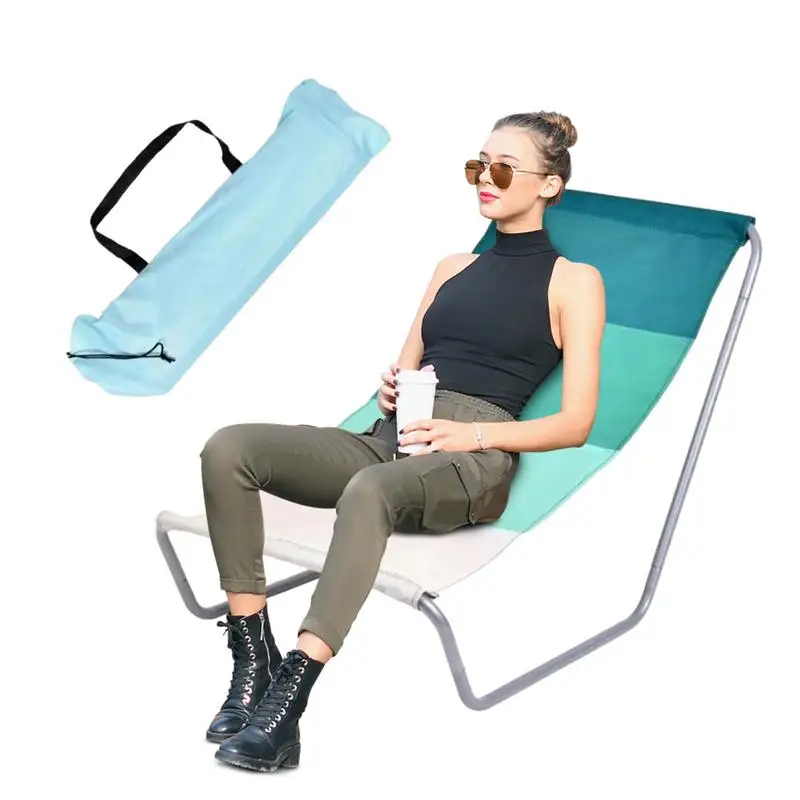 

Folding Lounge Chair Portable Heavy-Duty Camping Reclining Lounge Chair Folding Chaise Lounge Chair Nap Bed Chair Small Hammock