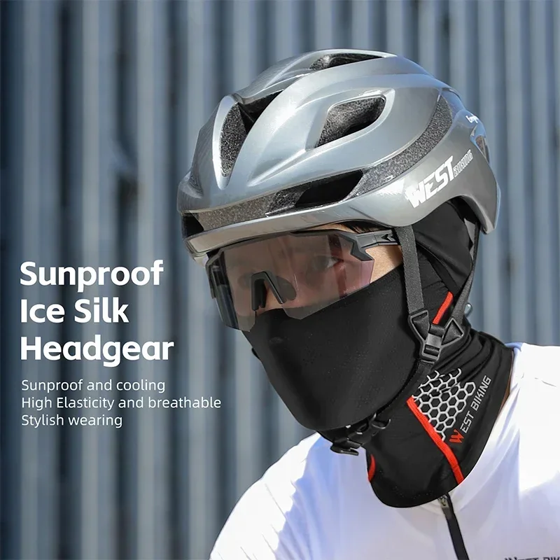 غرب ركوب الدراجات الصيف الحرير الجليد بالاكلافا UPF50 + Sunproof الدراجات قبعات عاكسة تنفس التنزه قبعة صيد التبريد الرياضة والعتاد