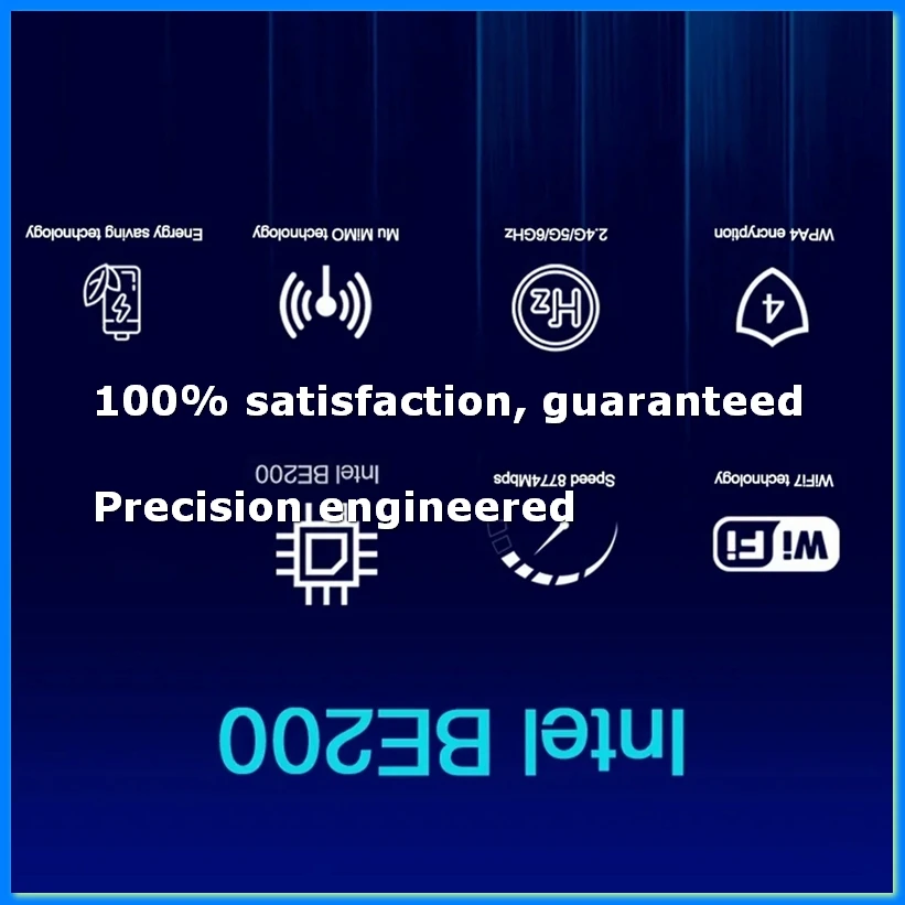 

WiFi 7 PCI-E WiFi Card BE200 BE200HMW 8774Mbps 2.4G/5G/6Ghz for Bluetooth 5.4 802.11BE Network Adapter External Antenna-ABAM