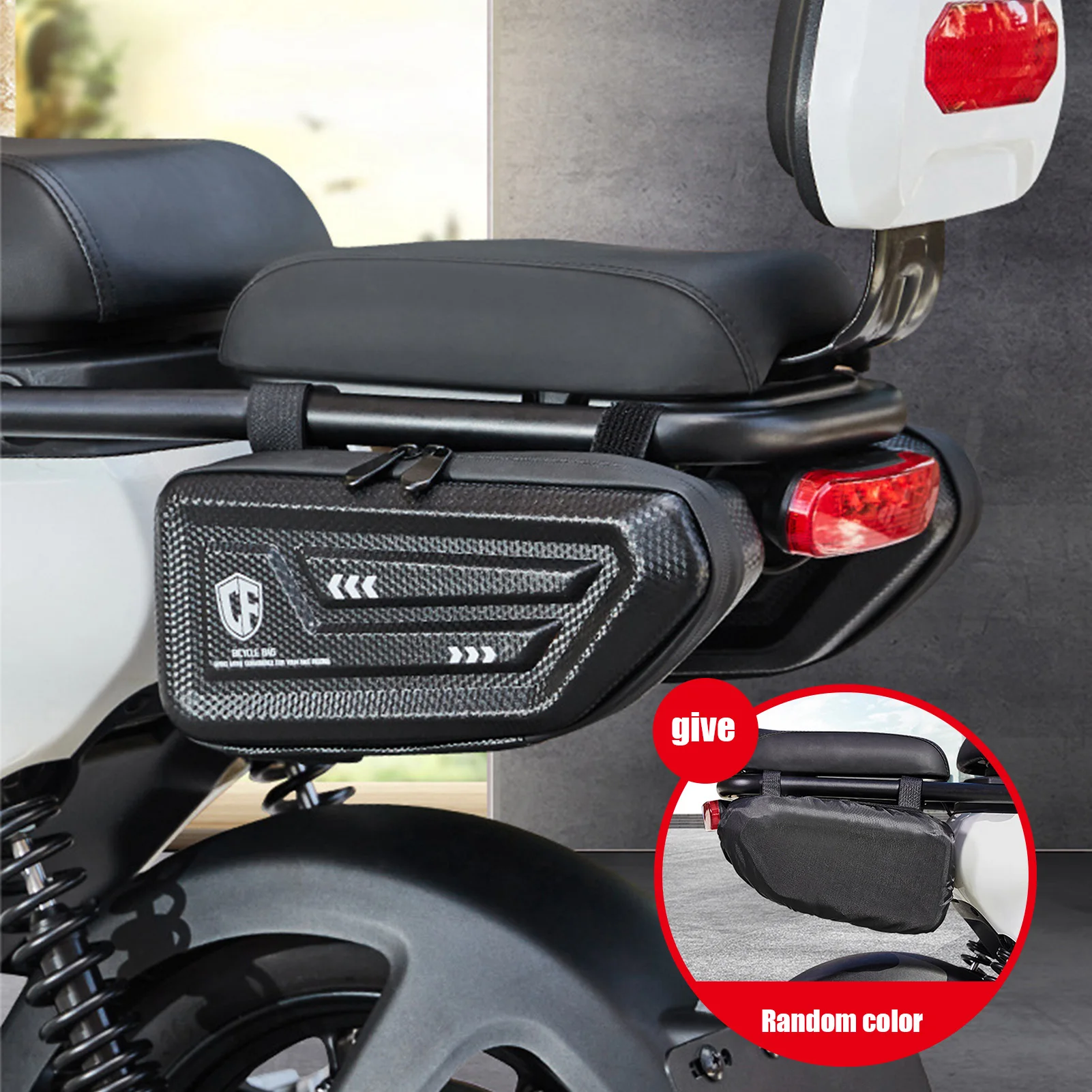 

\Motorcycle Saddlebags 1 Pair Waterproof Triangle Bag 2L Pu+Eva Material Saddle Bags For Motorcycles Battery Electric Motorbike