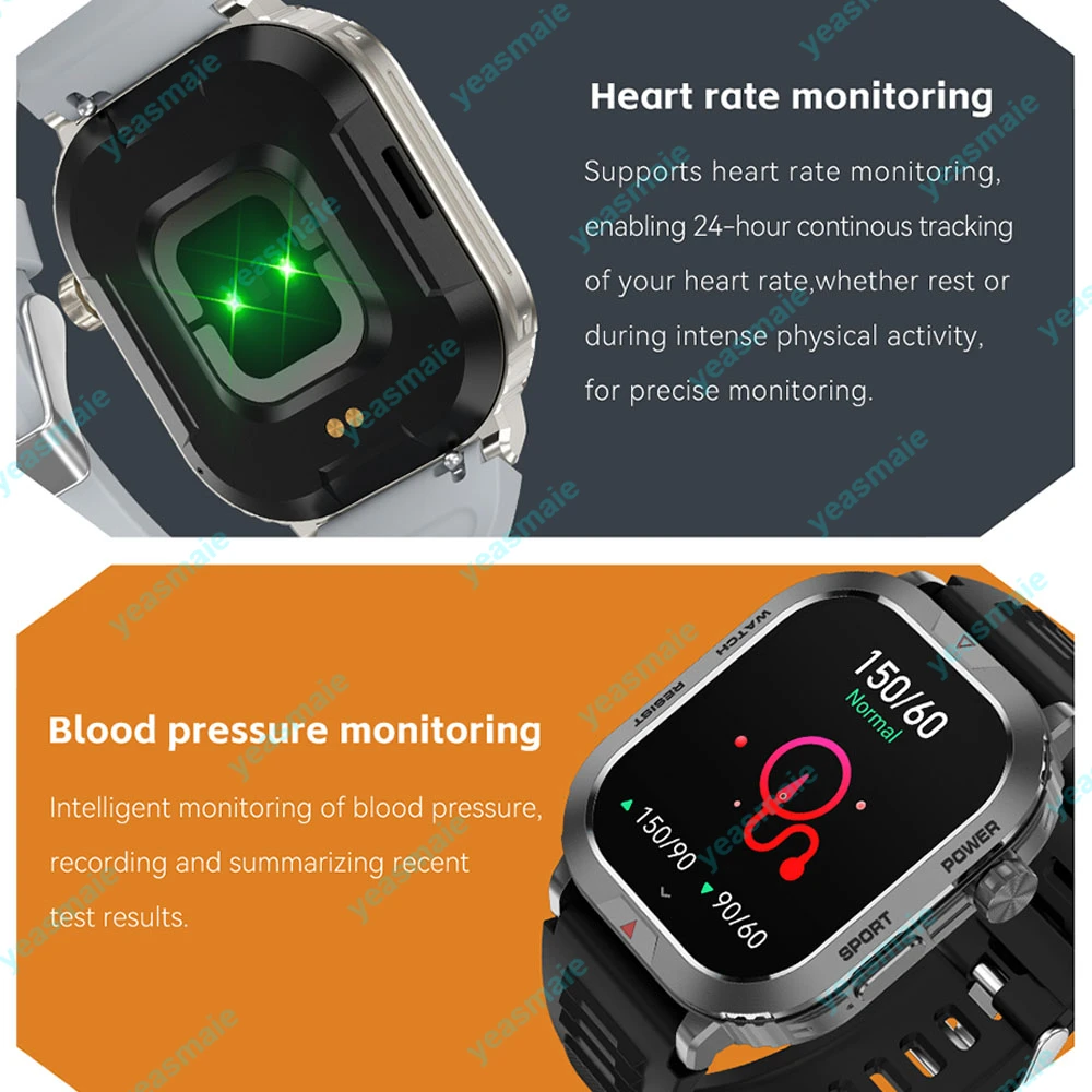 2024 New in Rugged Military GPS Smart Watch Men Bluetooth Call Health Monitoring AI Voice Sports Waterproof Smartwatches Women