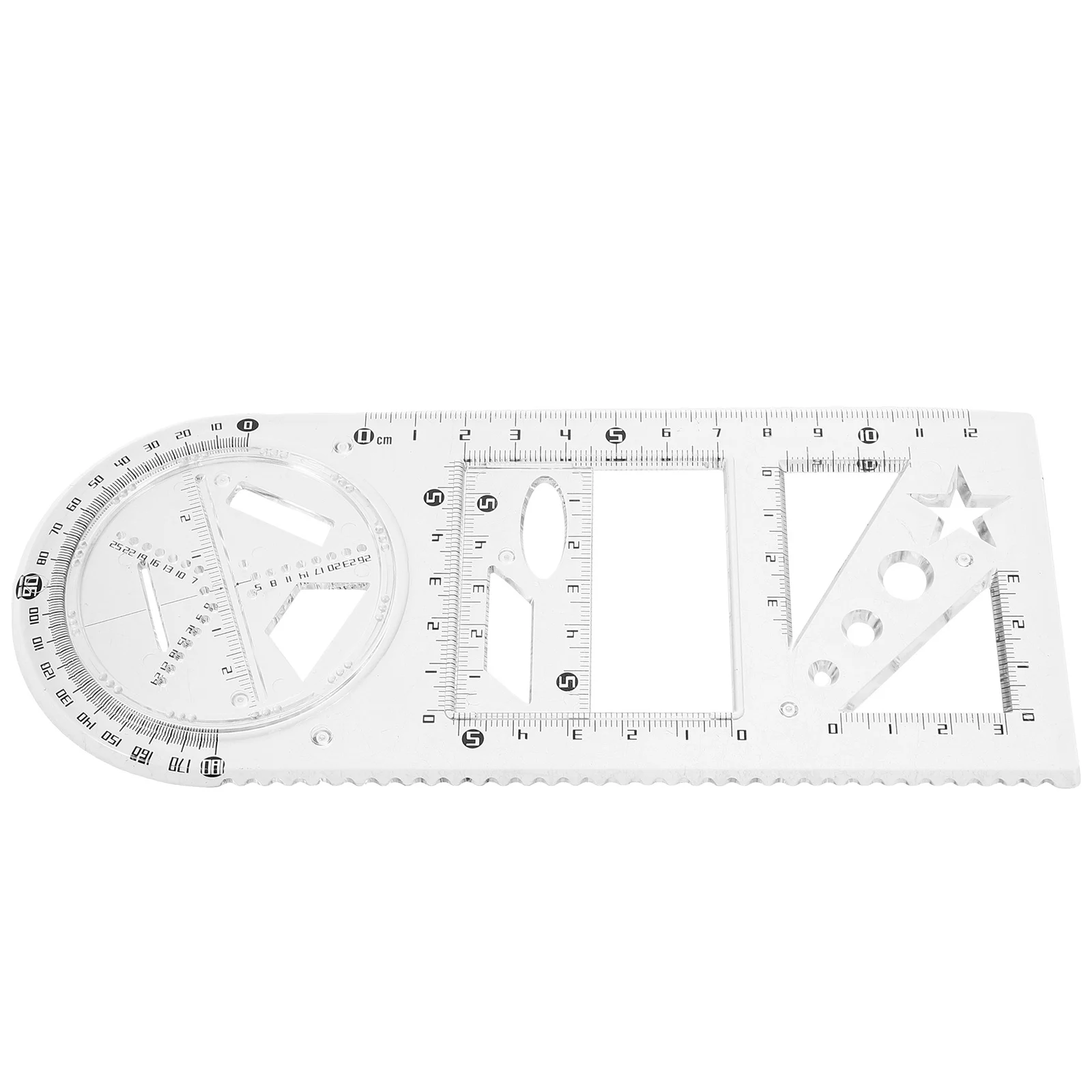 

1Set Students Drawing Template Multi-Functional Geometric Plastic Ruler Architectural Drafting Stencils Technical Drawing