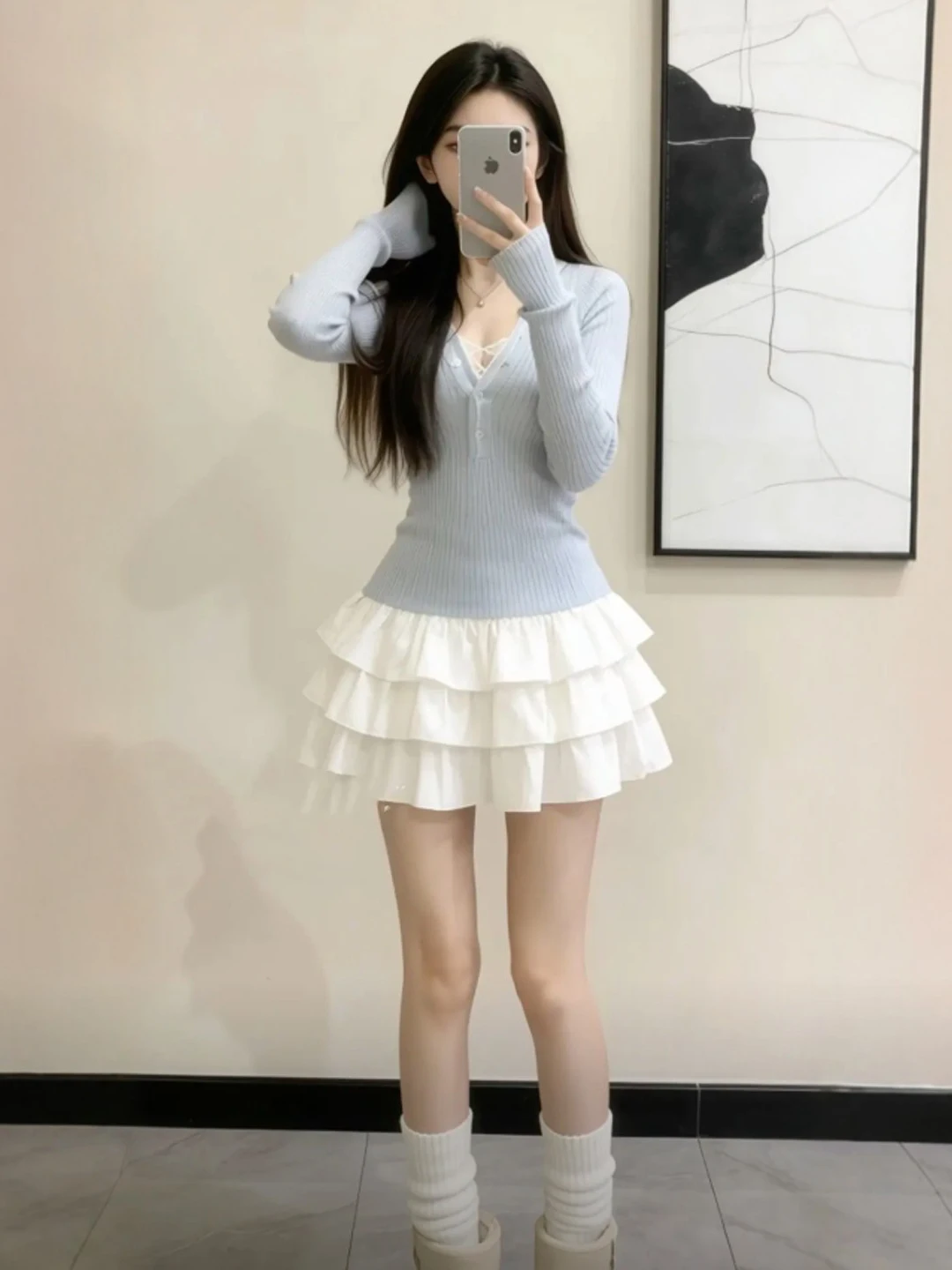 

Soft Sle Long Sve V-Ne Knitted Sweater Slim Fit Unique Design Spring Faion Women's Premium Quali Comfortable Top