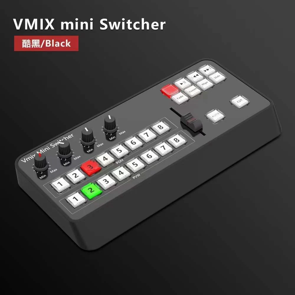 Tyst Vmix Mini Video Switcher Streaming Card Mixer Avmatrix Photo Studio Camera Switcher Bedieningspaneel MIDI2.0