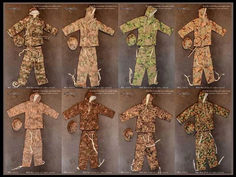 Mars Divine G-017 1/6 Men Soldier Field Operations Department Troop Camouflage Uniform Pullover Pants For 12" Action Figure Body